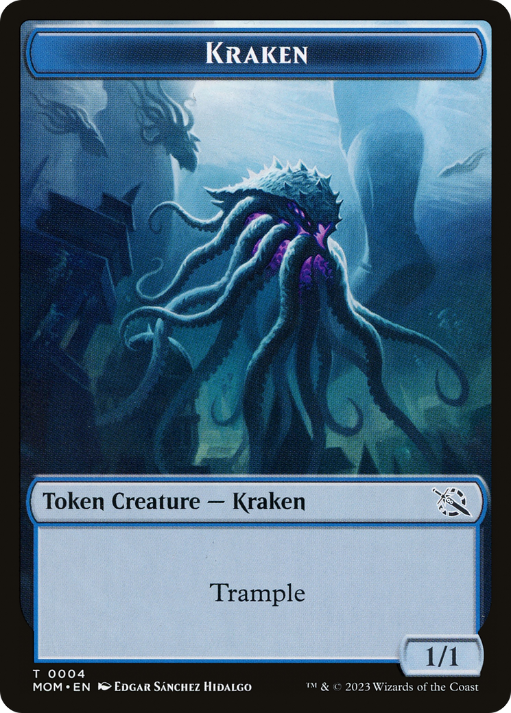 {T} Soldier // Kraken Double-Sided Token [March of the Machine Tokens][TMOM 2//4]