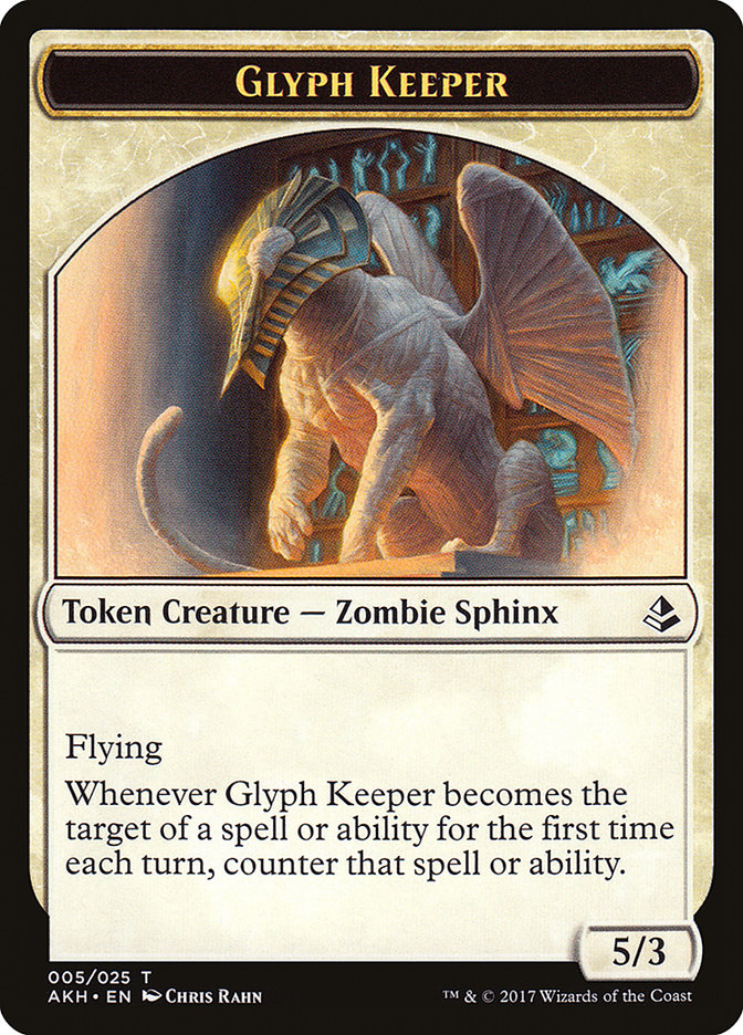 {T} Glyph Keeper // Warrior Double-sided Token [Amonkhet Tokens][TAKH 005]