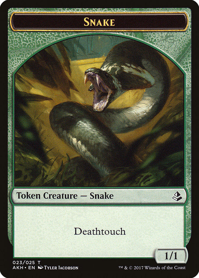 {T} Aven Initiate // Snake Double-sided Token [Amonkhet Tokens][TAKH 003]