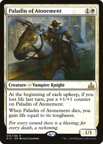 {R} Paladin of Atonement [Rivals of Ixalan][RIX 016]