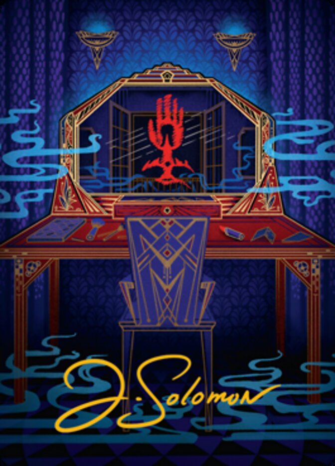 {A} Obscura Charm Art Card (Gold-Stamped Signature) [Streets of New Capenna Art Series][GS ASNC 073]