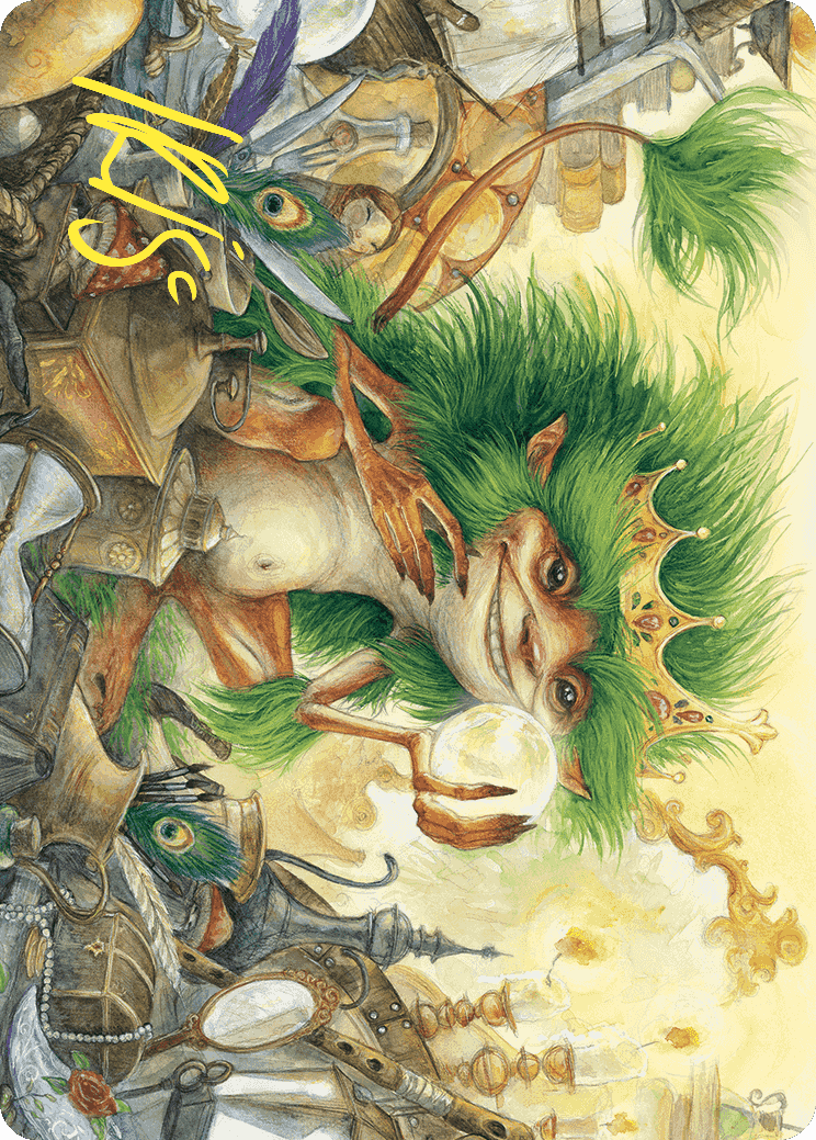 {A} Knickknack Ouphe Art Card (Gold-Stamped Signature) [Wilds of Eldraine Art Series][GS AWOE 050]