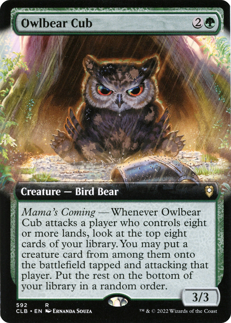 {R} Owlbear Cub (Extended Art) [Commander Legends: Battle for Baldur's Gate][CLB 592]