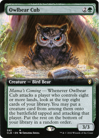 {R} Owlbear Cub (Extended Art) [Commander Legends: Battle for Baldur's Gate][CLB 592]