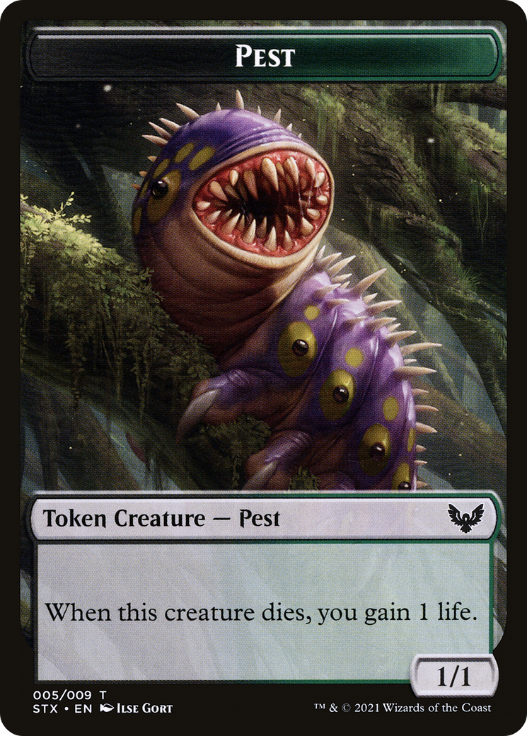 {T} Pest Token [Strixhaven: School of Mages Tokens][TSTX 005]