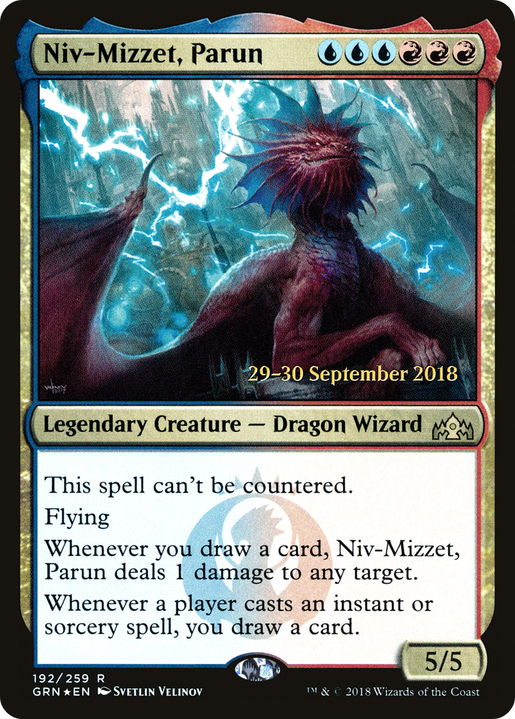 {R} Niv-Mizzet, Parun [Guilds of Ravnica Prerelease Promos][PR GRN 192] - Misty Mountain Games