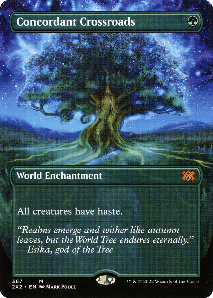 {R} Concordant Crossroads (Borderless Alternate Art) [Double Masters 2022][2X2 367]