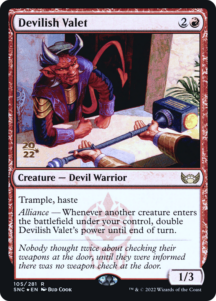 {R} Devilish Valet [Streets of New Capenna Prerelease Promos][PR SNC 105]