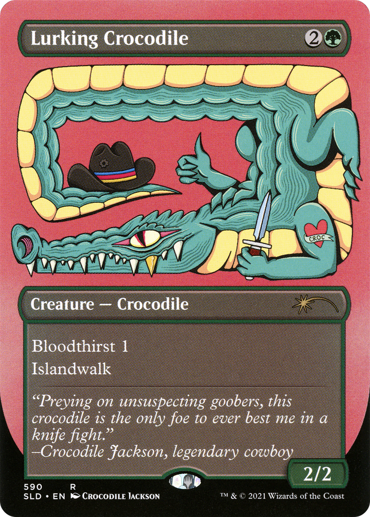 Lurking Crocodile [SLD-590]  (Borderless) Etched Foil