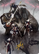 {A} Thalia and The Gitrog Monster Art Card (Gold-Stamped Signature) [March of the Machine Art Series][GS AMOM 065]