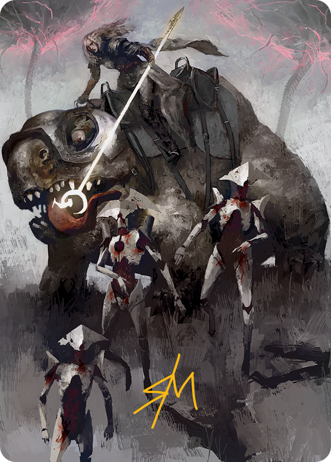 {A} Thalia and The Gitrog Monster Art Card (Gold-Stamped Signature) [March of the Machine Art Series][GS AMOM 065]