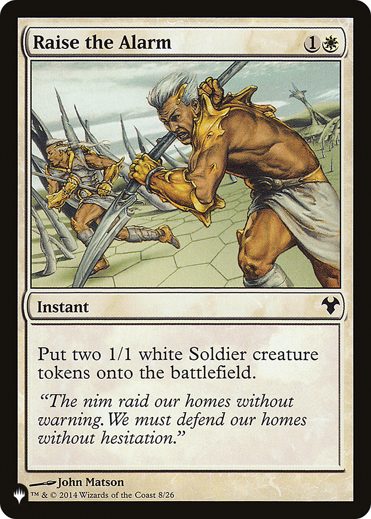 Raise the Alarm [LIST 26-AUG]
