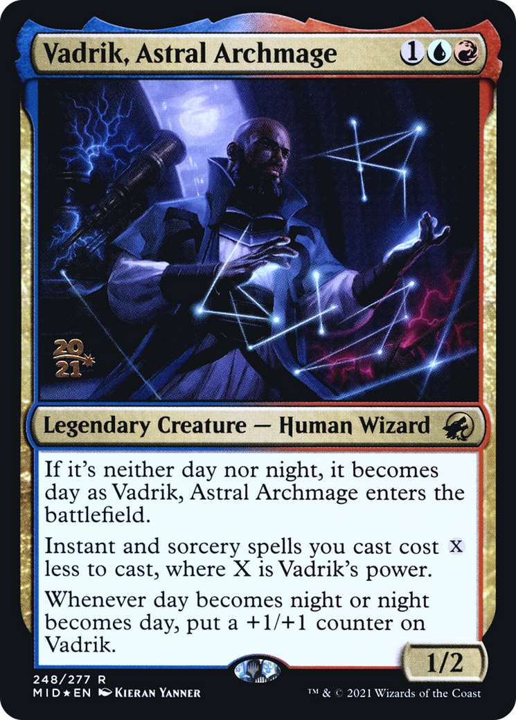 {R} Vadrik, Astral Archmage [Innistrad: Midnight Hunt Prerelease Promos][PR MID 248]