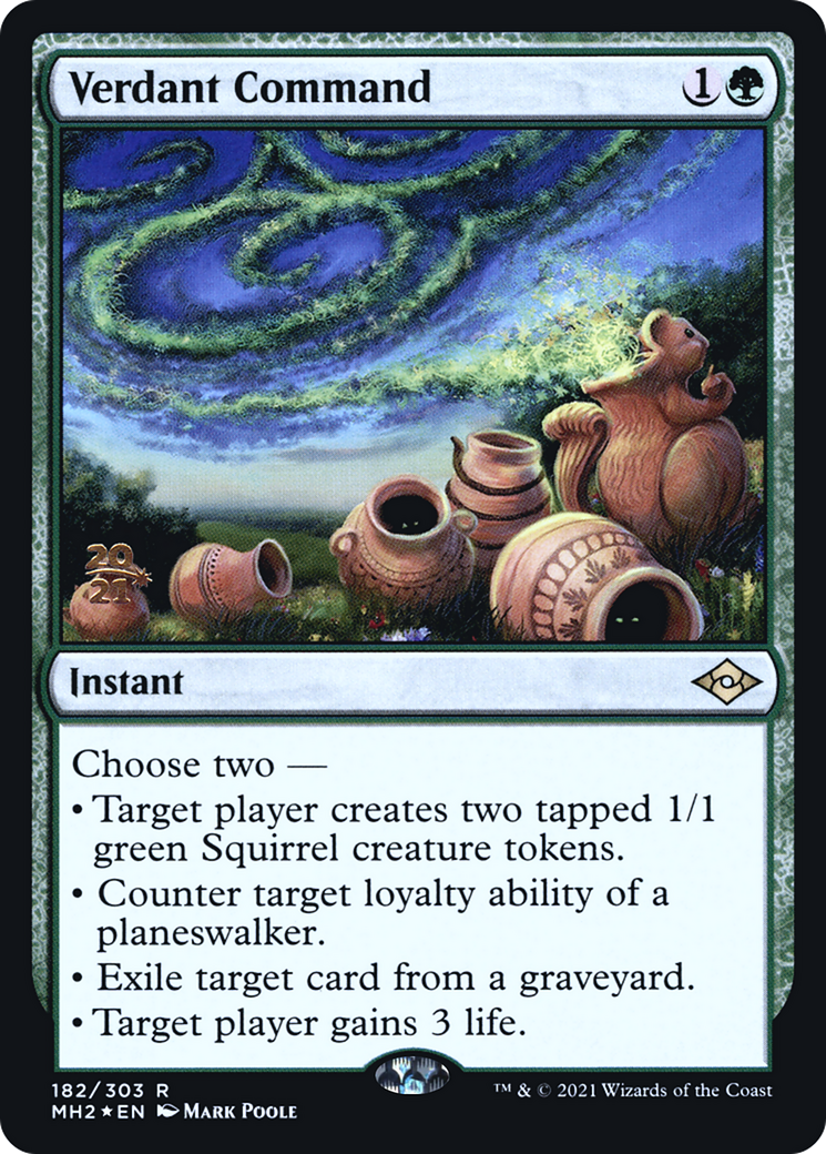 {R} Verdant Command [Modern Horizons 2 Prerelease Promos][PR MH2 182]