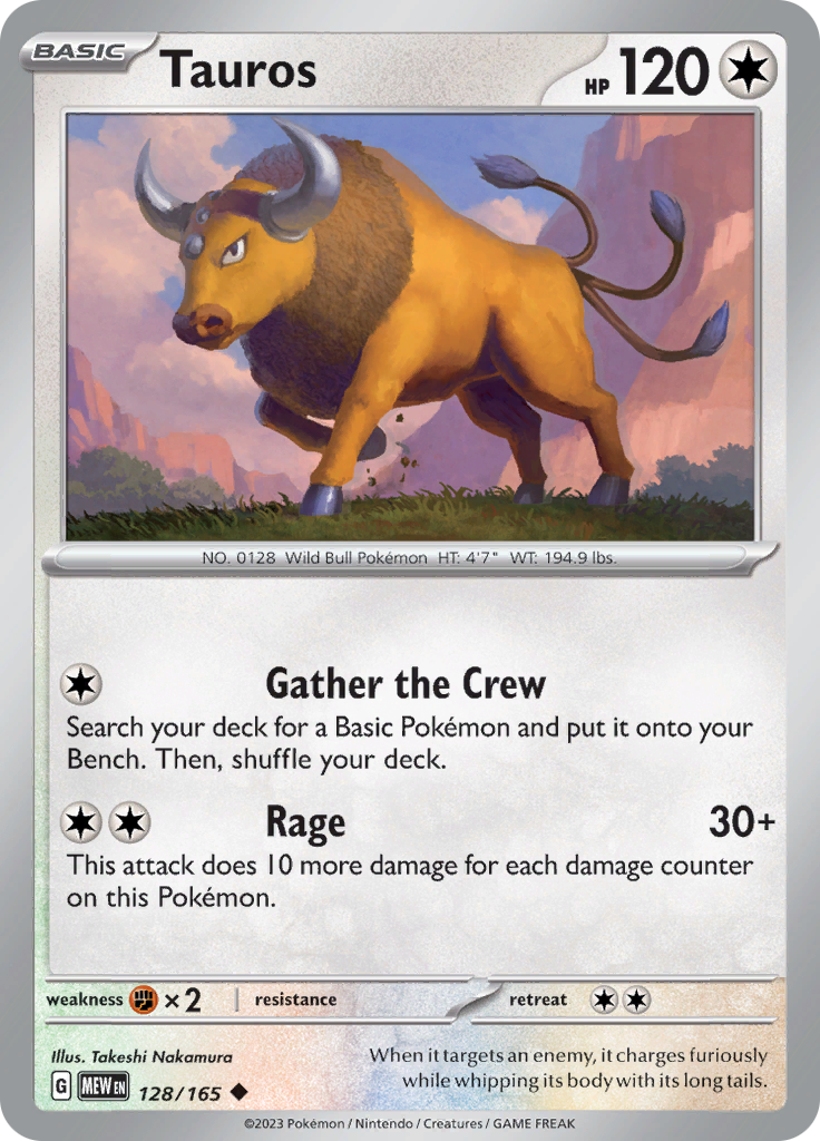 [PKM-C] Tauros (128/165) [Scarlet & Violet: 151]
