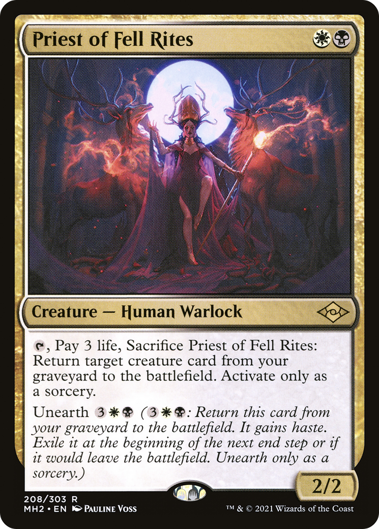 {R} Priest of Fell Rites (Foil) [Modern Horizons 2] [MH2 208]