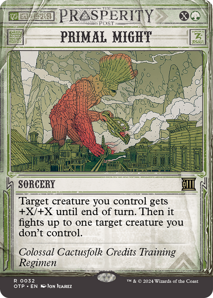 {R} Primal Might [Outlaws of Thunder Junction: Breaking News][OTP 032]