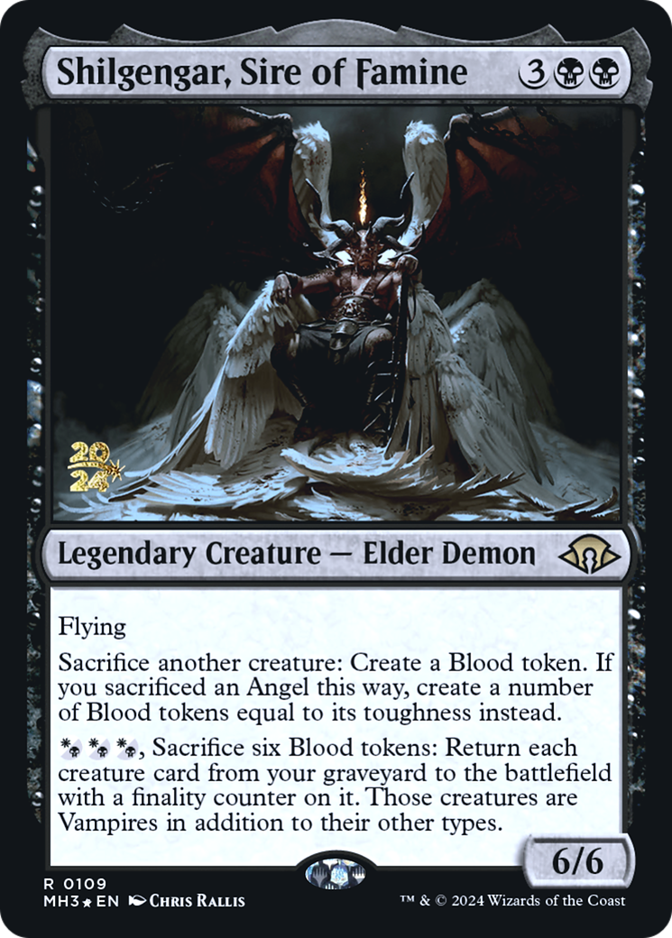 {R} Shilgengar, Sire of Famine [Modern Horizons 3 Prerelese Promos][PR PMH3 109]