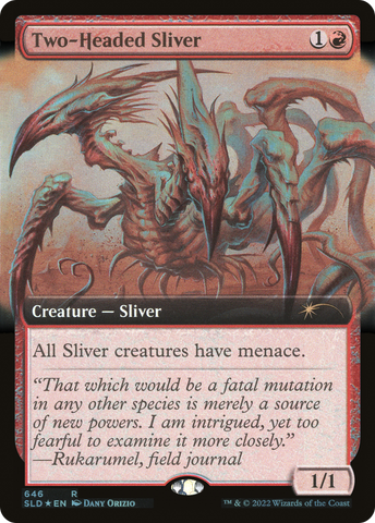 {R} Two-Headed Sliver (Extended Art) [Secret Lair Drop Promos][SLD 646]