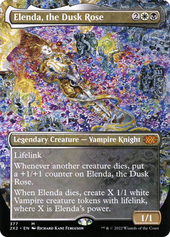 {R} Elenda, the Dusk Rose (Borderless Alternate Art) [Double Masters 2022][2X2 377]