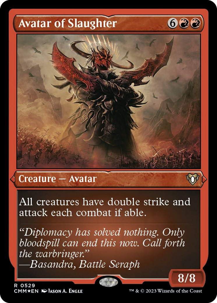 {R} Avatar of Slaughter (Foil Etched) [Commander Masters][CMM 529]