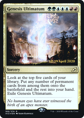{R} Genesis Ultimatum [Ikoria: Lair of Behemoths Prerelease Promos][PR IKO 189]