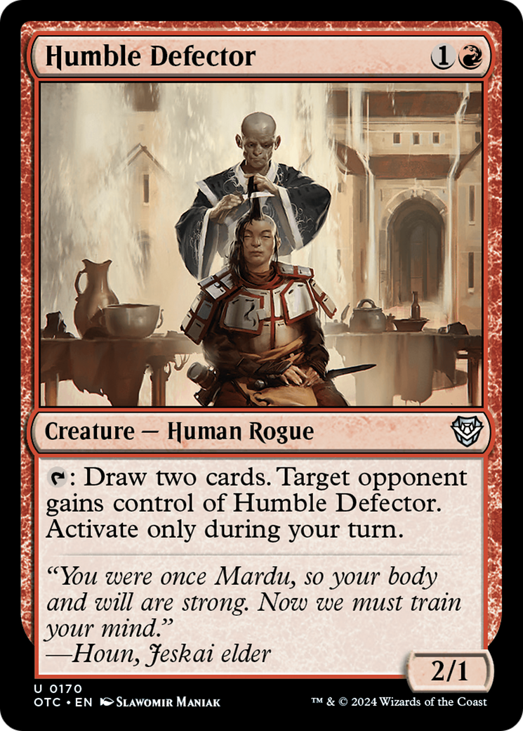 {C} Humble Defector [Outlaws of Thunder Junction Commander][OTC 170]