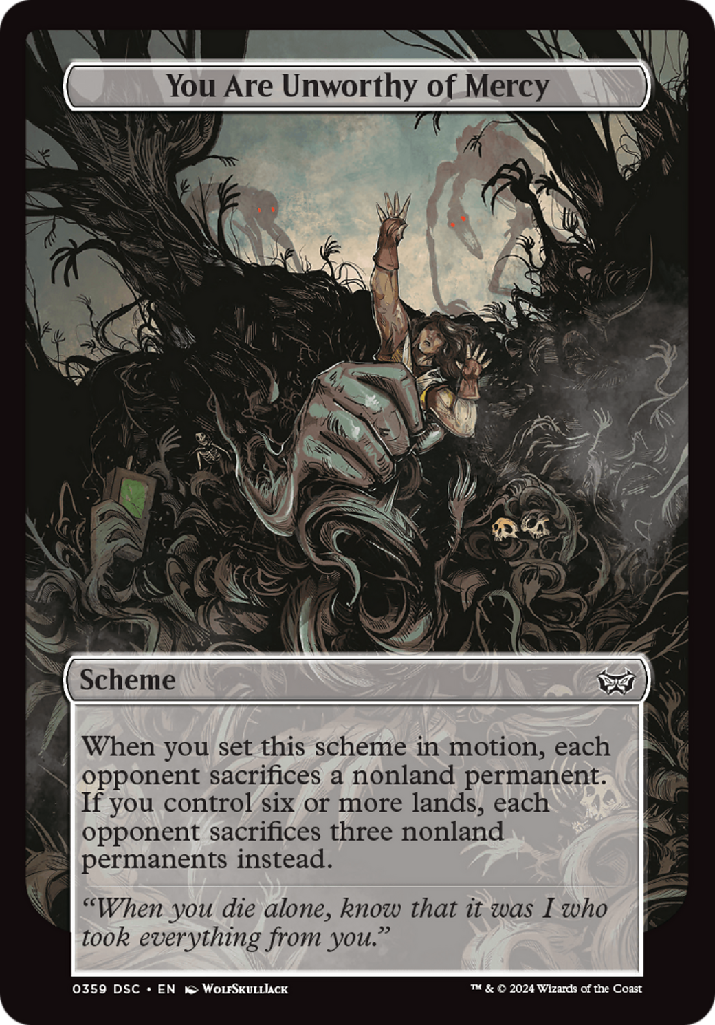 {C} You Are Unworthy of Mercy (Full Art) [Duskmourn: House of Horror Commander][DSC 359]