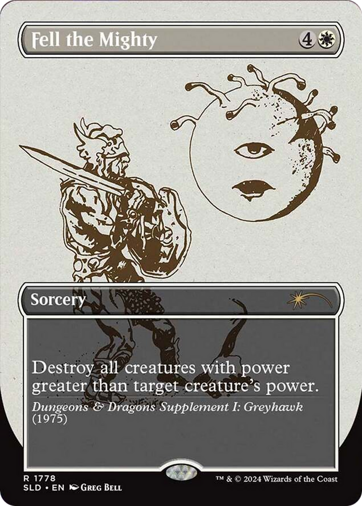 {R} Fell the Mighty (Rainbow Foil) [Secret Lair Drop Series][RBF SLD 1778]