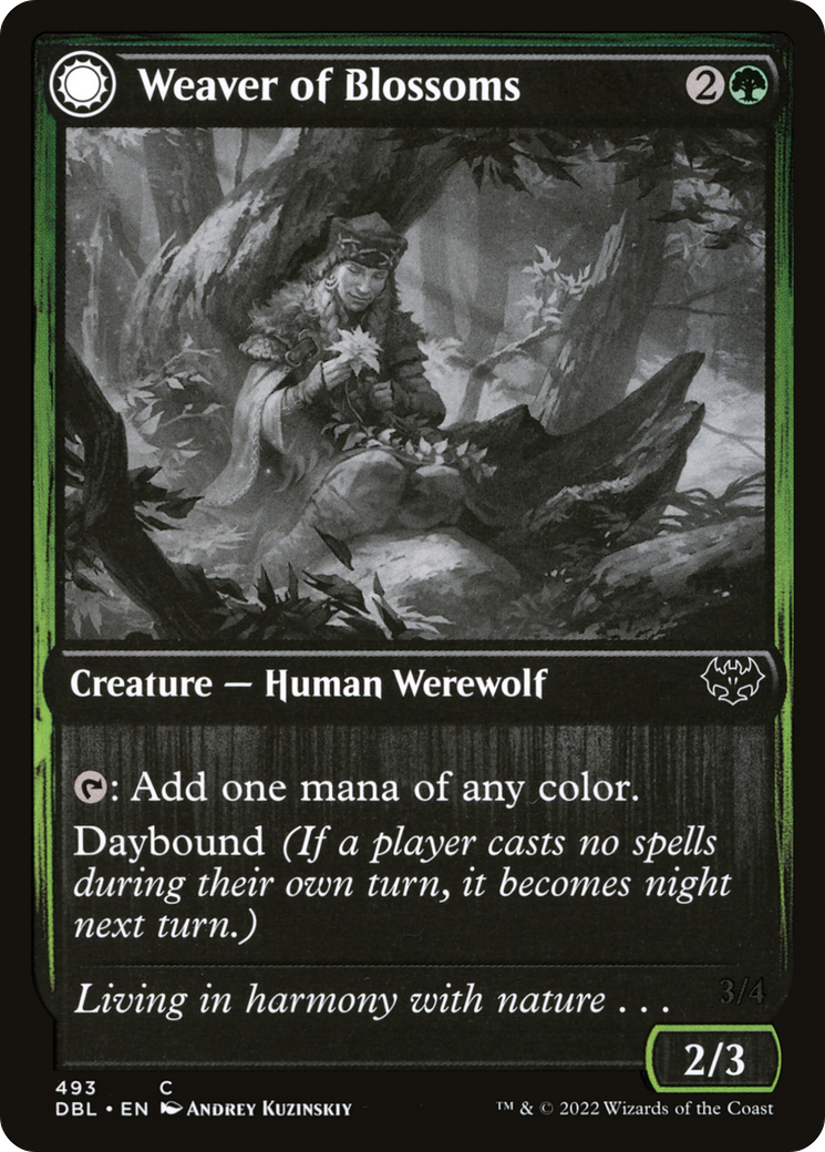 {C} Weaver of Blossoms // Blossom-Clad Werewolf [Innistrad: Double Feature][DBL 493]