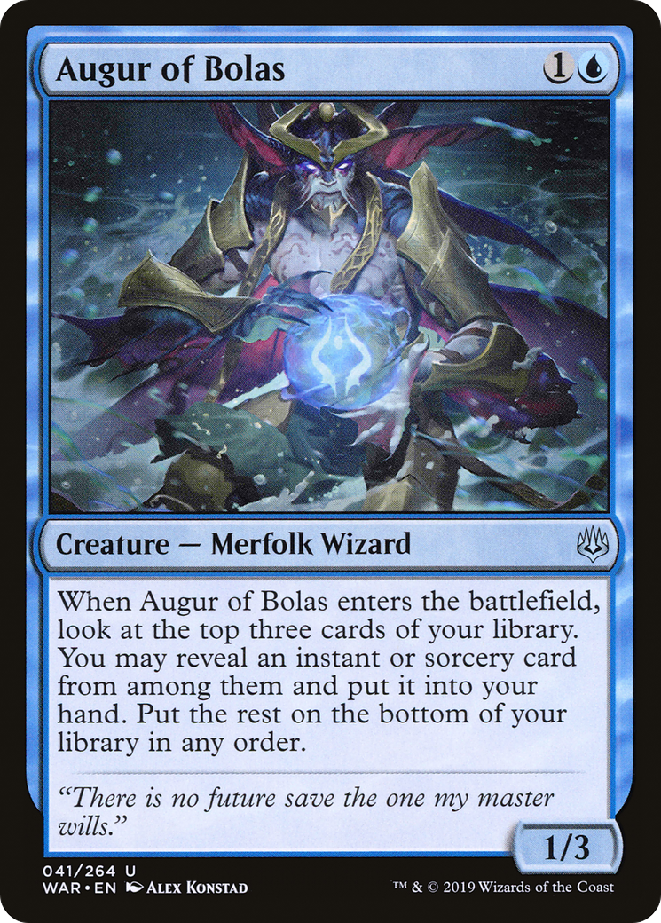 {C} Augur of Bolas [War of the Spark][WAR 041]