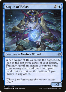 {C} Augur of Bolas [War of the Spark][WAR 041]