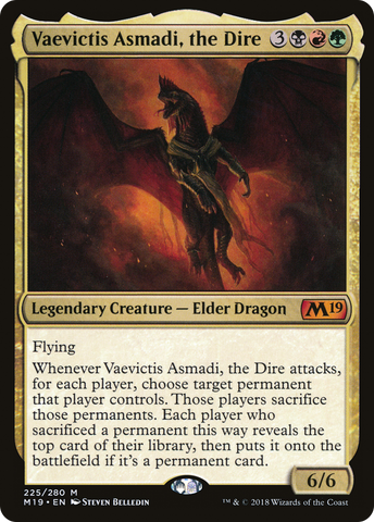 {R} Vaevictis Asmadi, the Dire [Core Set 2019][M19 225]