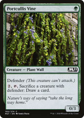 {C} Portcullis Vine [Core Set 2021][M21 195]
