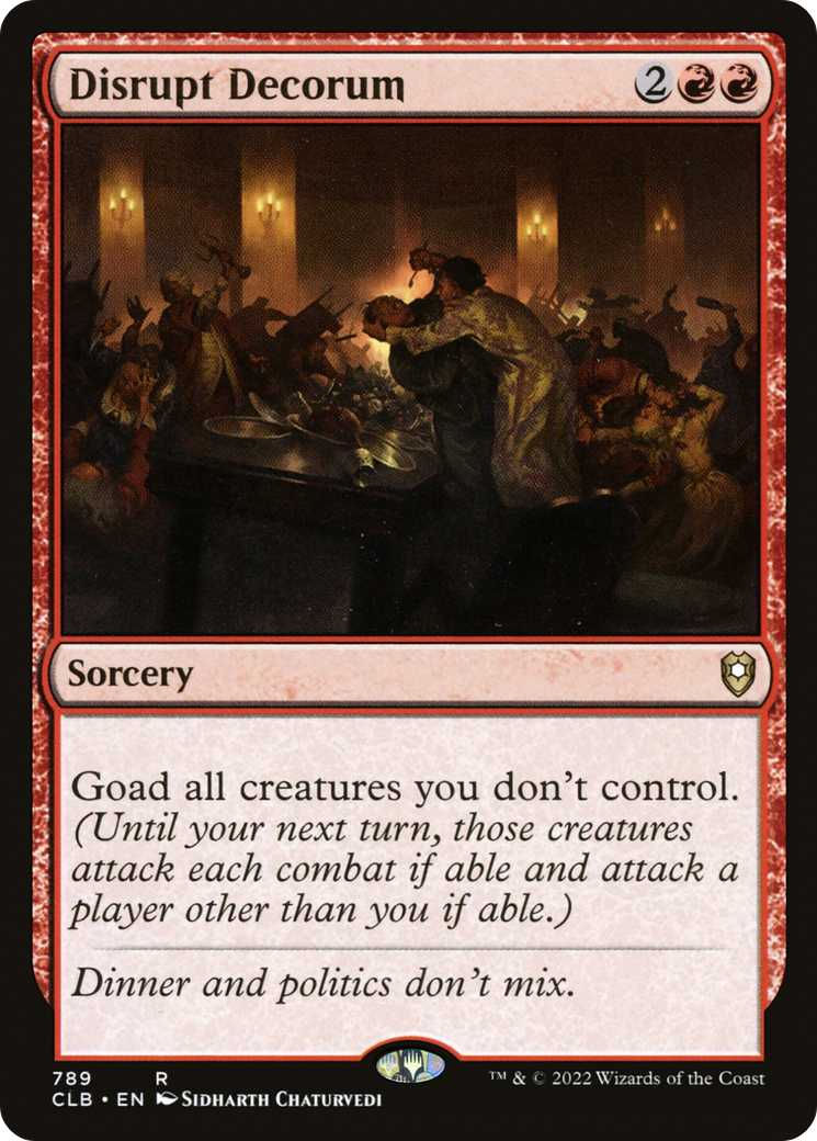 {R} Disrupt Decorum [Commander Legends: Battle for Baldur's Gate][CLB 789]