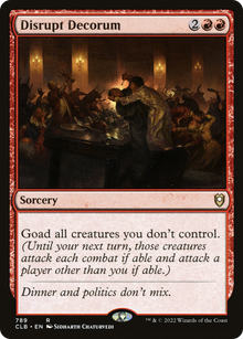 {R} Disrupt Decorum [Commander Legends: Battle for Baldur's Gate][CLB 789]