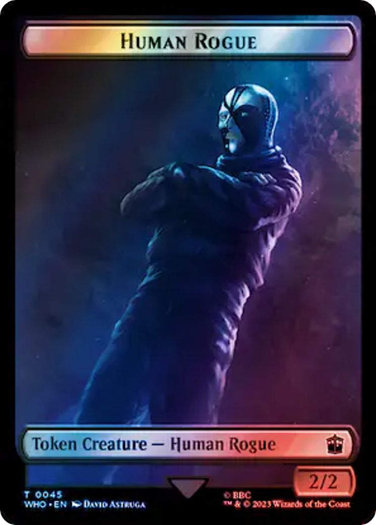 {T} Human Rogue // Cyberman Double-Sided Token (Surge Foil) [Doctor Who Tokens][TWHO 45//56]