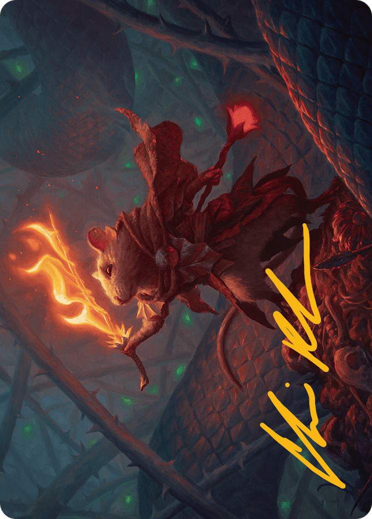 {A} Emberheart Challenger Art Card (Gold-Stamped Signature) [Bloomburrow Art Series][GS ABLB 019]