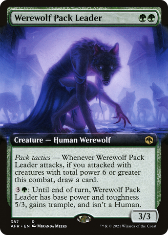 {R} Werewolf Pack Leader (Extended Art) [Dungeons & Dragons: Adventures in the Forgotten Realms][AFR 387]
