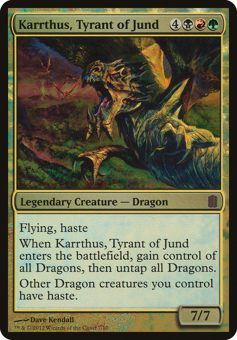 {O} Karrthus, Tyrant of Jund (Oversized) [Commander's Arsenal Oversized][OVR CM1 007]
