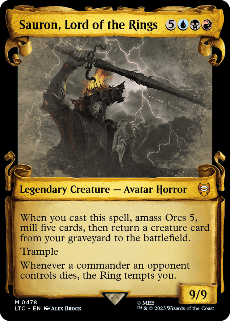 {R} Sauron, Lord of the Rings [The Lord of the Rings: Tales of Middle-Earth Commander Showcase Scrolls][LTC 478]
