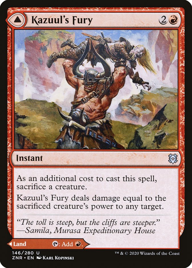 {C} Kazuul's Fury // Kazuul's Cliffs [Zendikar Rising][ZNR 146]