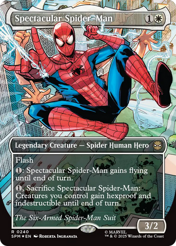 {@@ SPM R} Spectacular Spider-Man (0240) (Borderless) (Textured Foil) [Marvel's Spider-Man] [SPM 240]