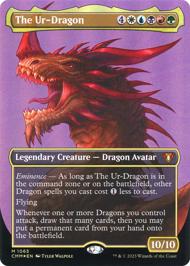 {R} The Ur-Dragon (Textured Foil) [Commander Masters][CMM 1065]
