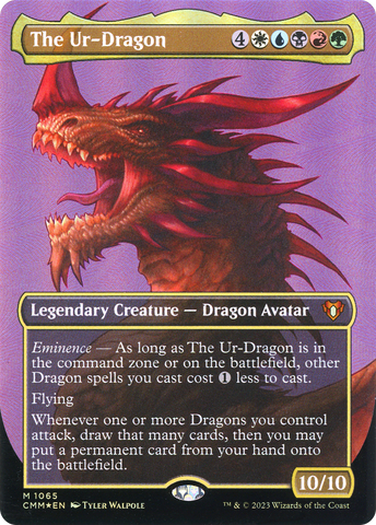 {R} The Ur-Dragon (Textured Foil) [Commander Masters][CMM 1065]