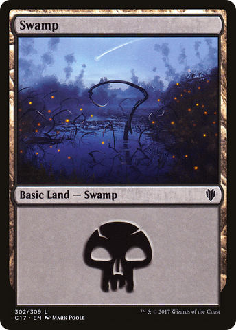 {B}[C17 302] Swamp (302) [Commander 2017]