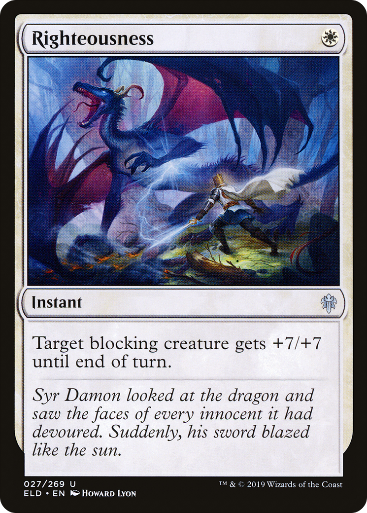 {C} Righteousness [Throne of Eldraine][ELD 027]