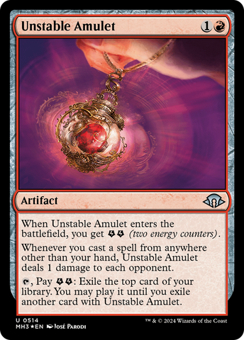 {C} Unstable Amulet (Ripple Foil) [Modern Horizons 3][MH3 514]