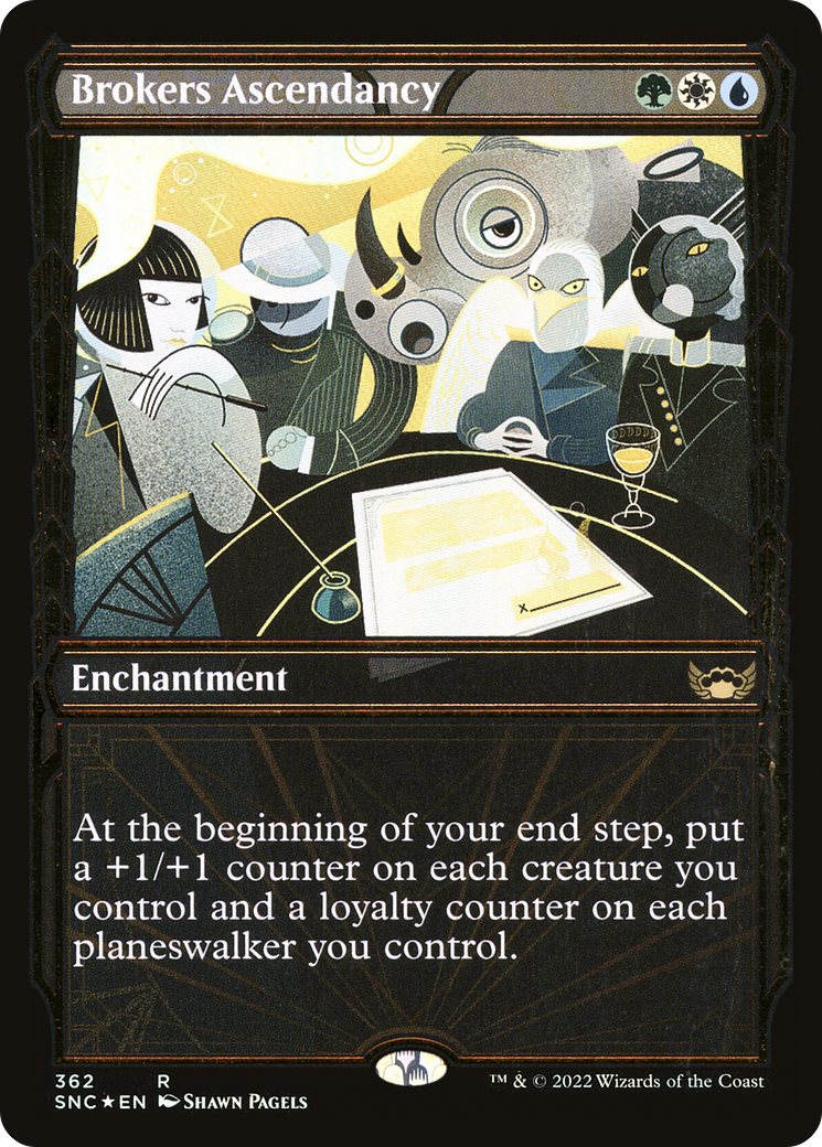 {R} Brokers Ascendancy (Showcase Golden Age Gilded Foil) [Streets of New Capenna][SNC 362]