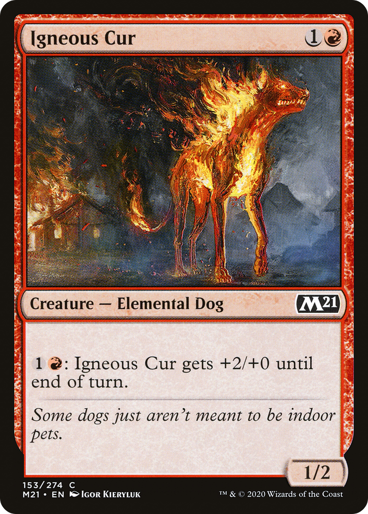 {C} Igneous Cur [Core Set 2021][M21 153]